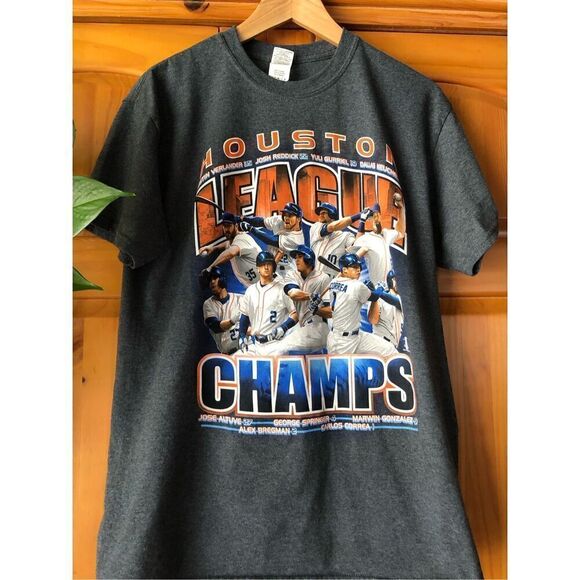 Gildan Houston Astro 2017 World Series League Champions Shirt SZ M - Picture 1 of 8
